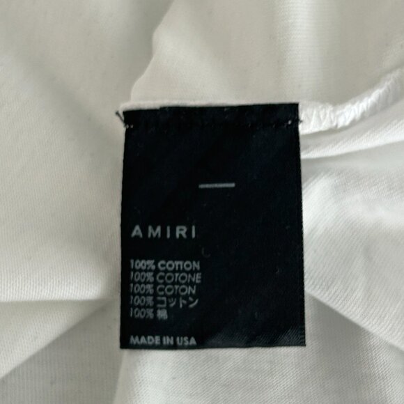 Amiri White & Black MA Angel Logo T-Shirt - Picture 4 of 4
